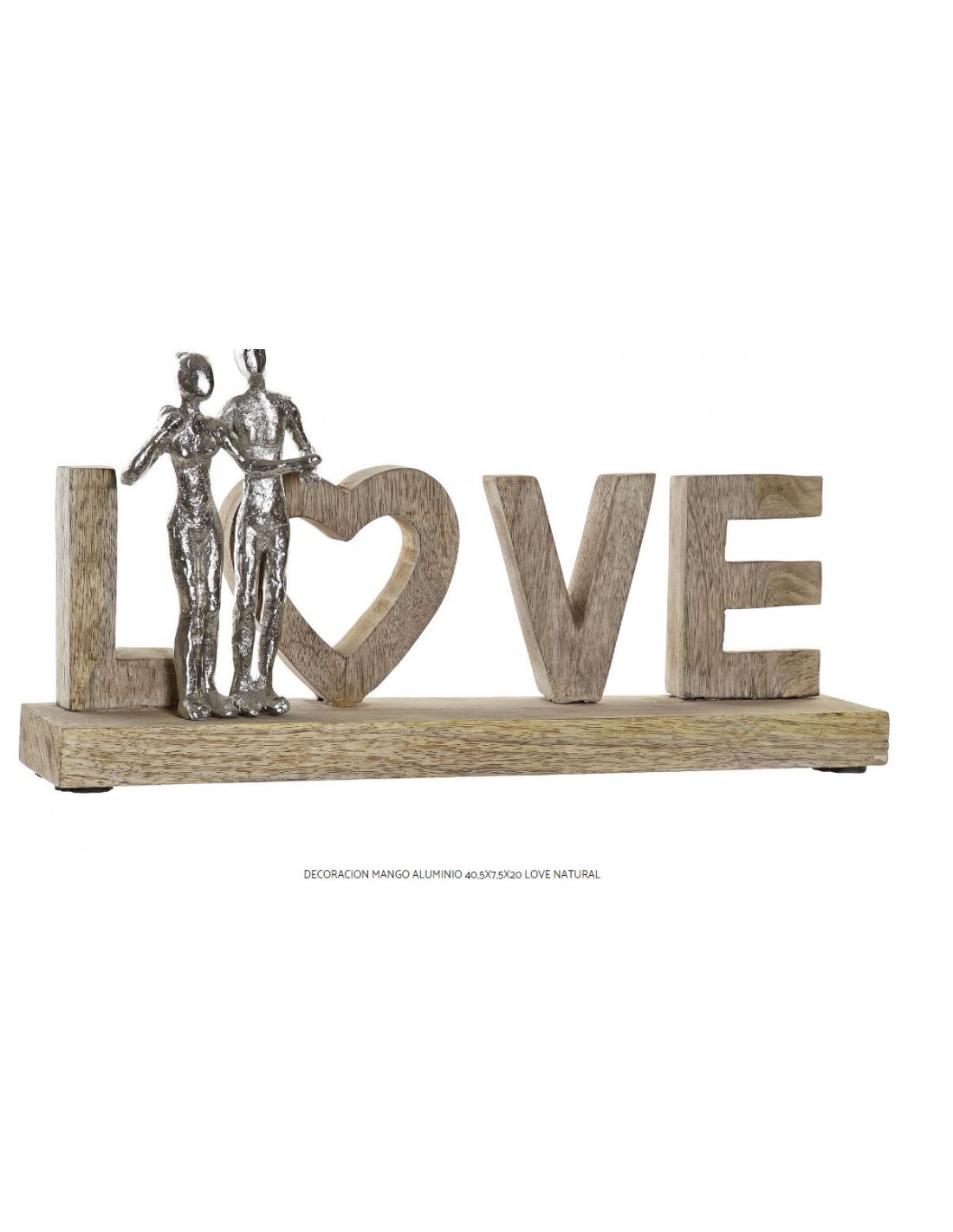 DECORAZIONE MANGO DH-185417 ALLUMINIO LOVE su TreG Ingrosso