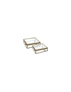 SCATOLA 157017 1 MIS VETRO/METALLO 15X15X4CM su TreG Ingrosso