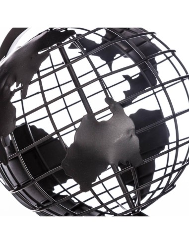 MAPPAMONDO 158028 METALLO NERO 20X18X30CM su TreG Ingrosso