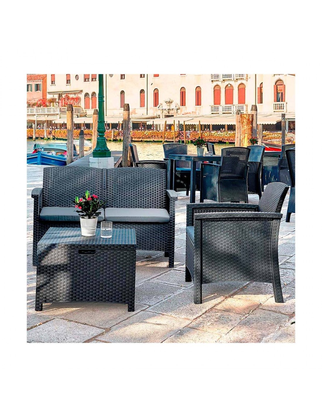 SALOTTO VENEZIA 2 ANTRACITE su TreG Ingrosso