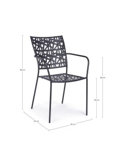 SEDIA KELSIE ANTRACITE su TreG Ingrosso