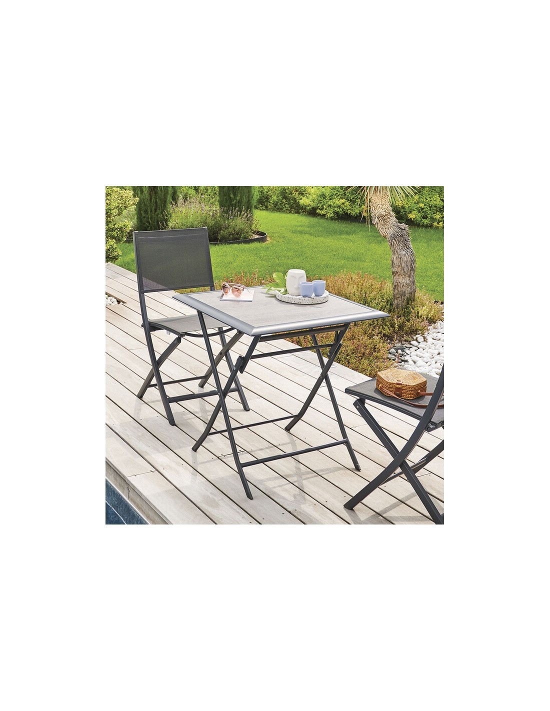 TAVOLO AZUA 2P GRIGIO su TreG Ingrosso