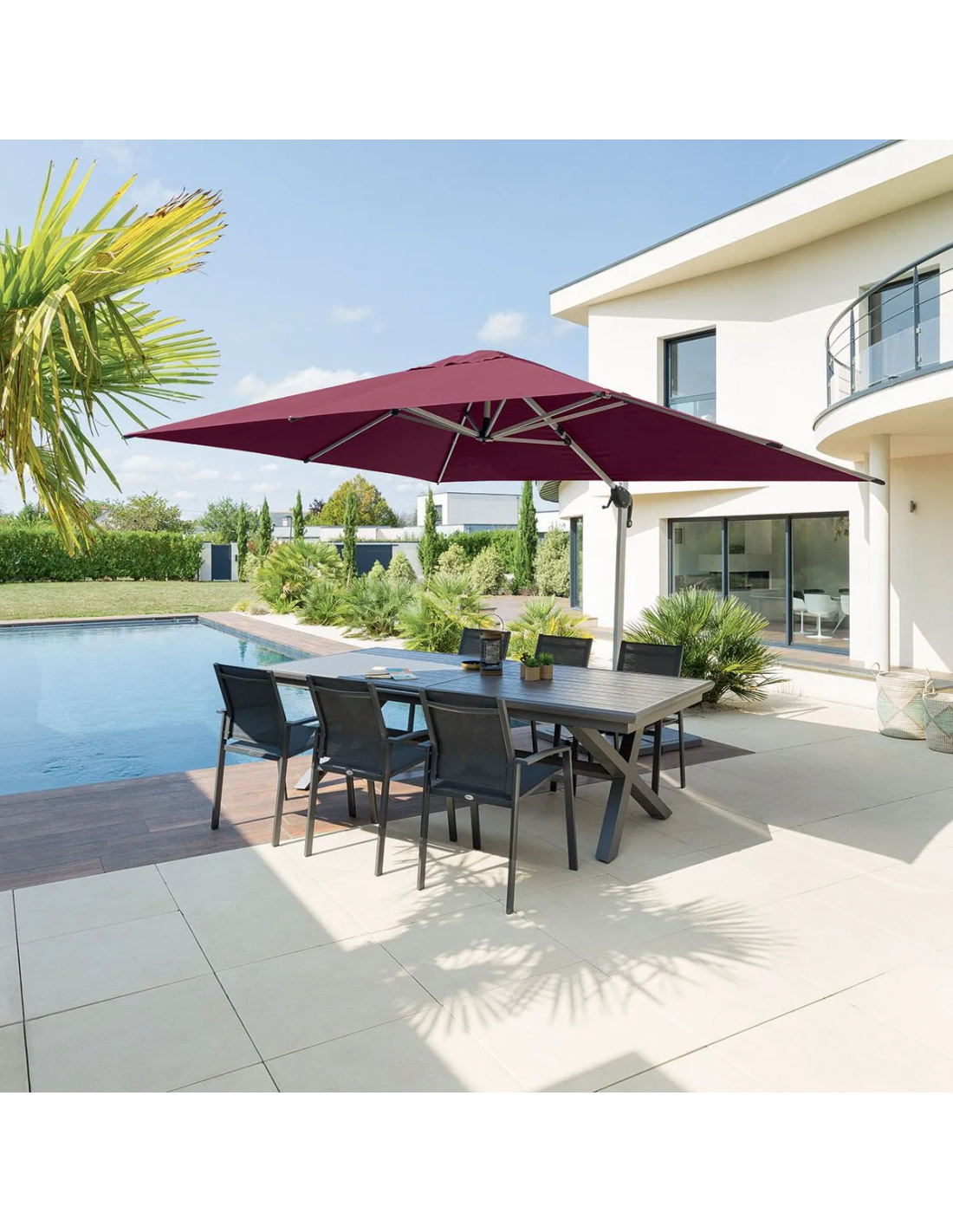 OMBRELLONE EQUADOR 3 X 4 BORDEAUX su TreG Ingrosso