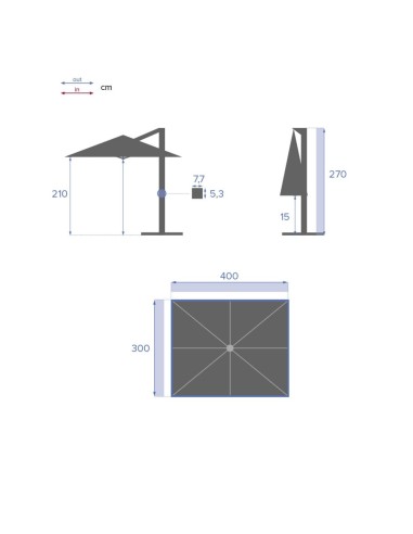 OMBRELLONE EQUADOR 3 X 4 BORDEAUX su TreG Ingrosso