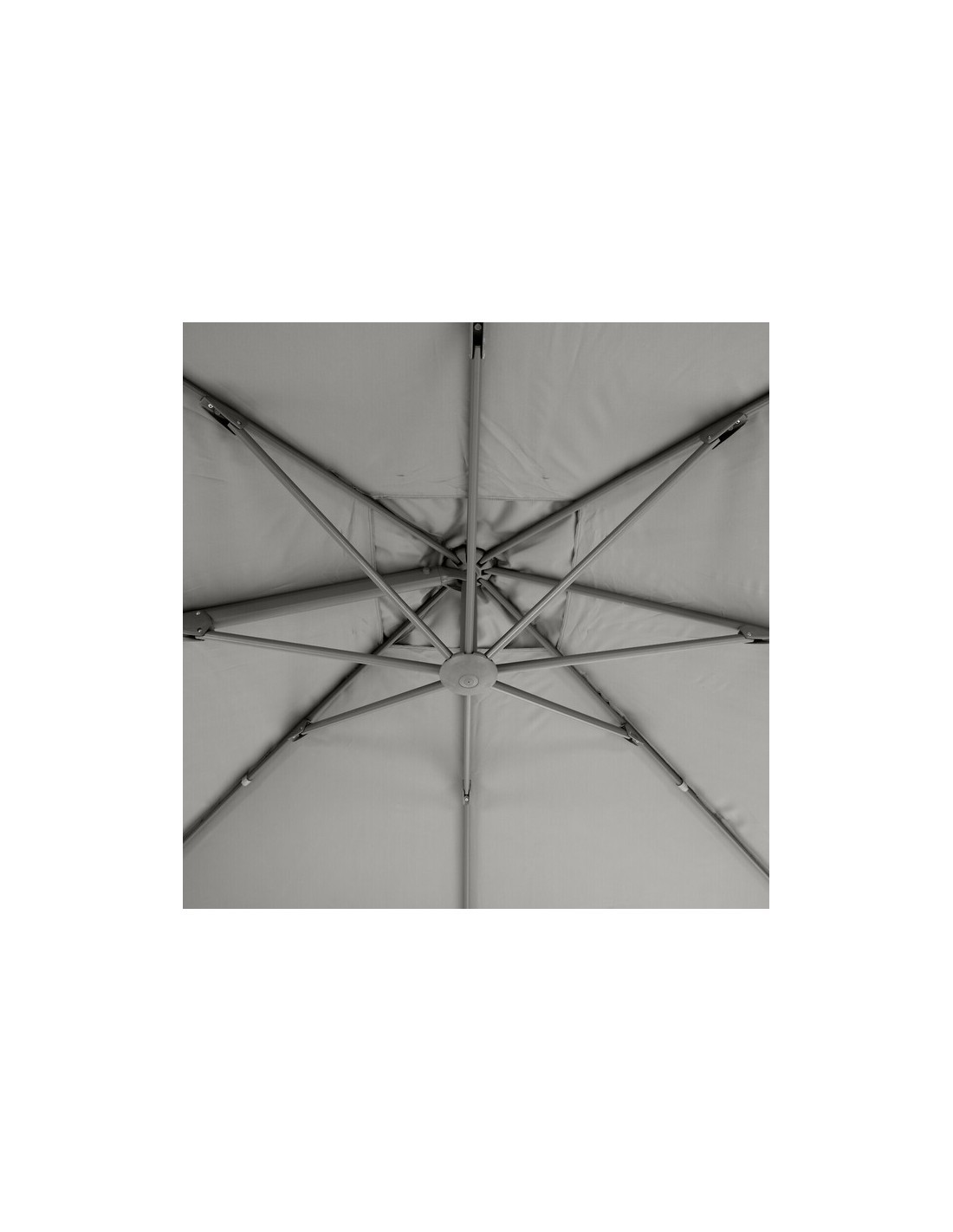 OMBRELLONE 171259A ELEA 3X4,2 ESAGONALE ARDESIA su TreG Ingrosso