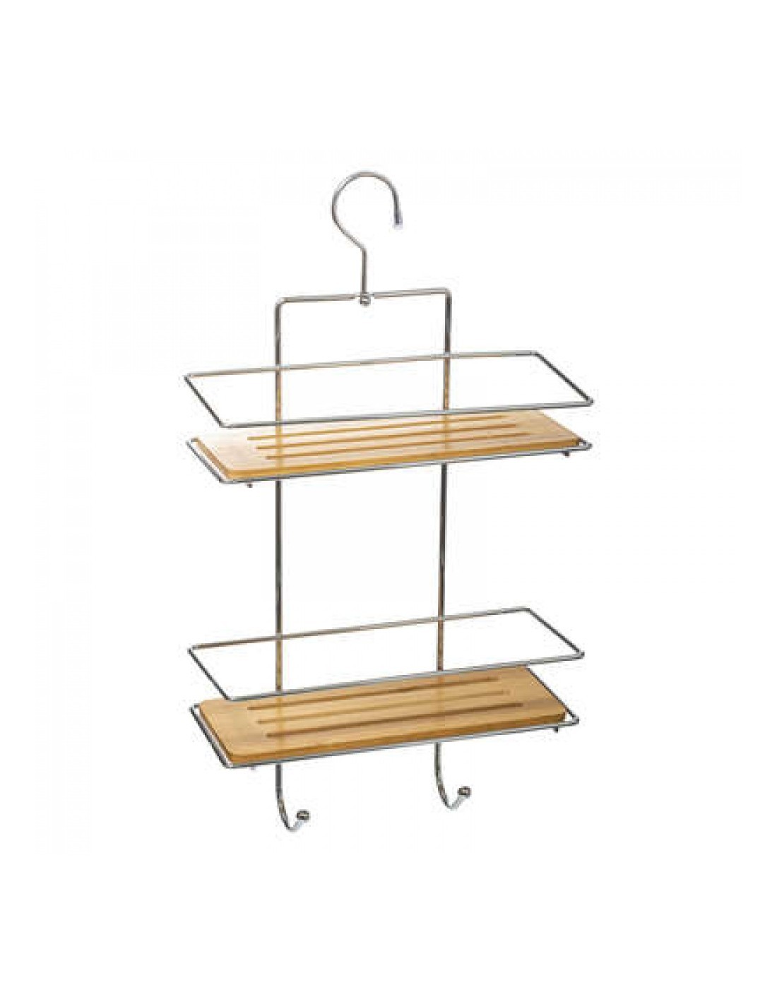 MENSOLA 174614 2 PIANI BAMBOO/METALLO su TreG Ingrosso