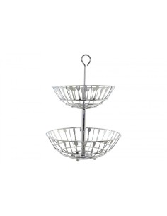 PORTAFRUTTA PC185166 CROMATO 28X28X40 DECORAZIONE POSATE su TreG In...