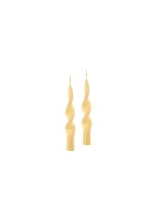 SET 2 CANDELE FIAMMA LUCID H CM 14 X D 2 COLORE AVORIO ESPOSITORE R...