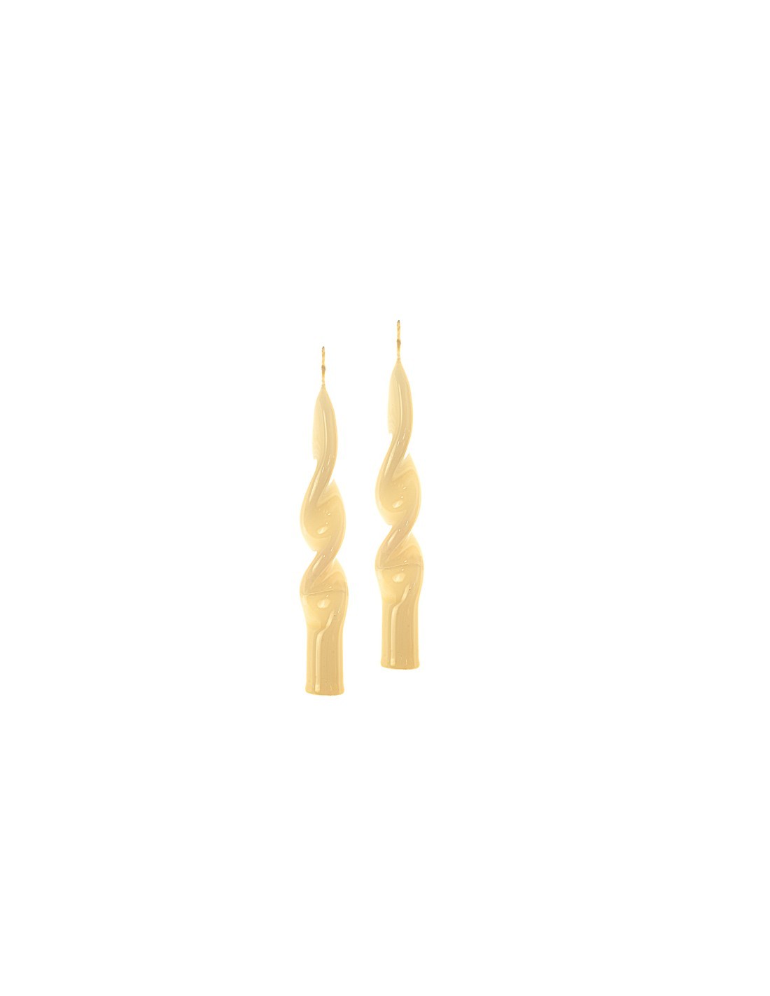 SET 2 CANDELE FIAMMA LUCID H CM 14 X D 2 COLORE AVORIO ESPOSITORE R...