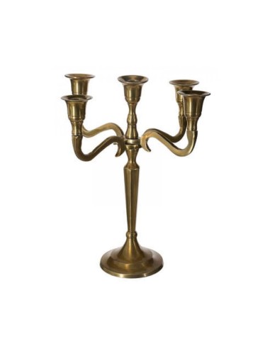 CANDELABRO 103425A 5P ORO 27CM su TreG Ingrosso