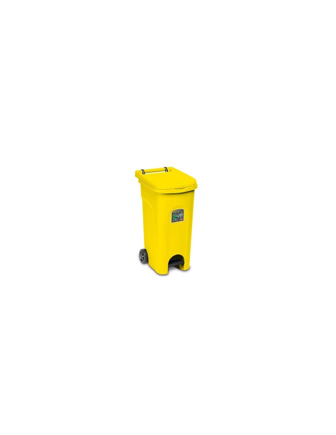 BIDONE 25605 GIALLO 80LT C/PEDALE URBAN ECO SYSTEM su TreG Ingrosso