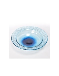 PIATTO 49447 ONDA VETRO D21,5CM BLU DEGRADE' su TreG Ingrosso