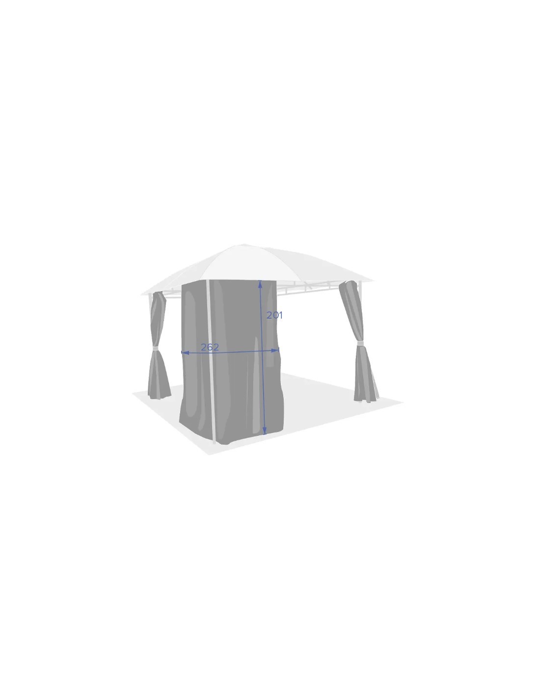 TELO GAZEBO 171409 SAWARA ECRU'300X300CM su TreG Ingrosso