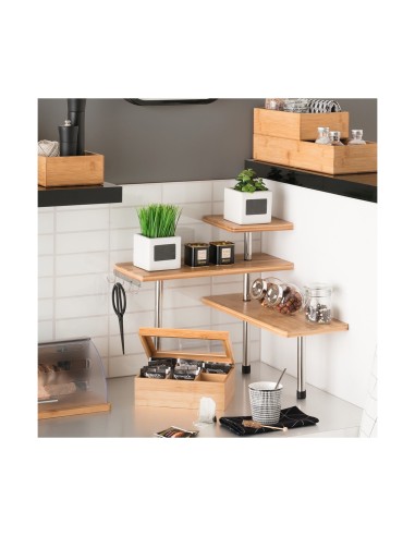 MENSOLA CUCINA 111123 BAMBOO CON 4 GANCI su TreG Ingrosso