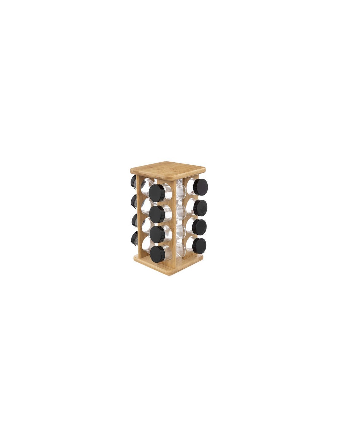 PORTASPEZIE BAMBOO 124572 CON 16 BARATTOLI su TreG Ingrosso