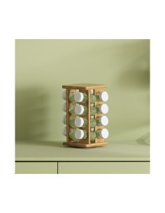 PORTASPEZIE BAMBOO 124572 CON 16 BARATTOLI su TreG Ingrosso