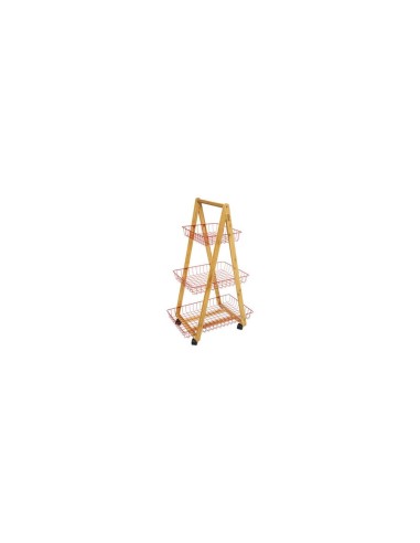 CARRELLO 174682E 3P BAMBOO/ROSA su TreG Ingrosso