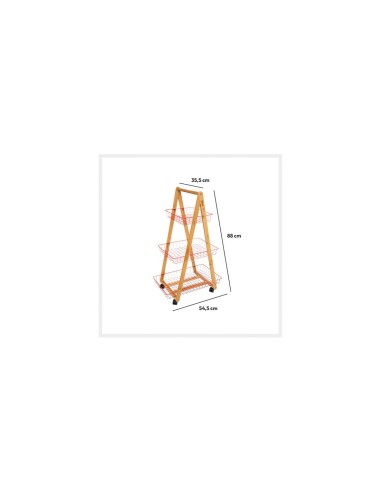 CARRELLO 174682E 3P BAMBOO/ROSA su TreG Ingrosso