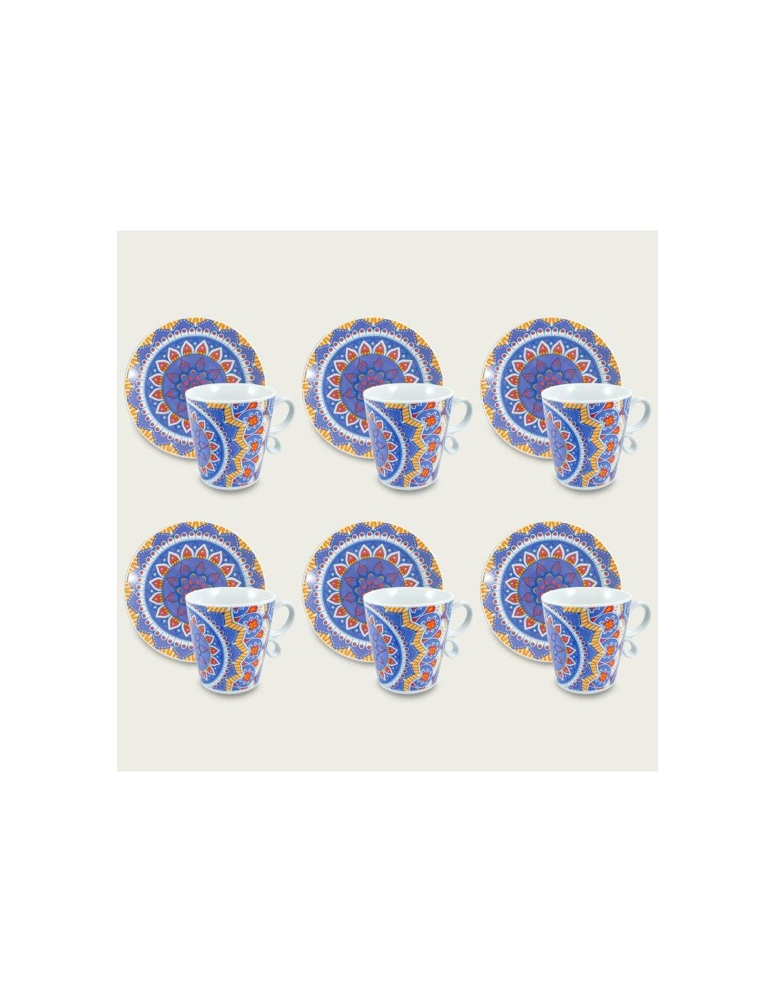 CONF 6 TAZZE KYOTO 56982 CON PIATTO BLU su TreG Ingrosso