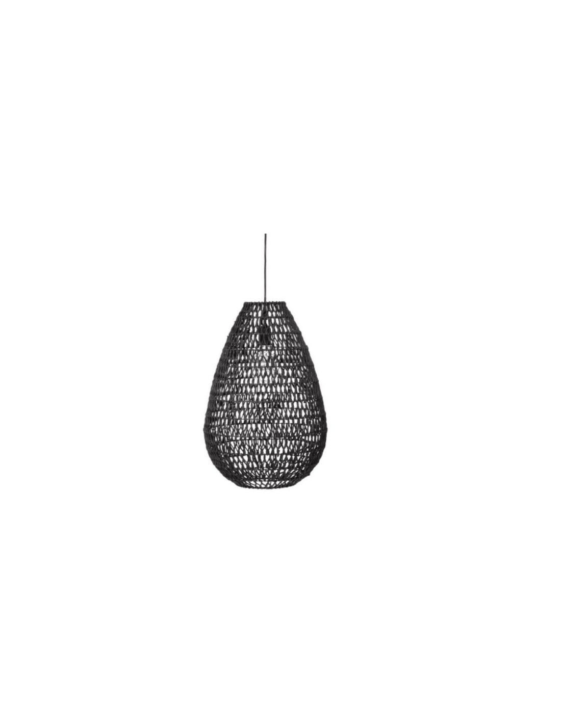 LAMPADARIO 168210A ETEL 38X55CM NERO METALLO/CARTA su TreG Ingrosso