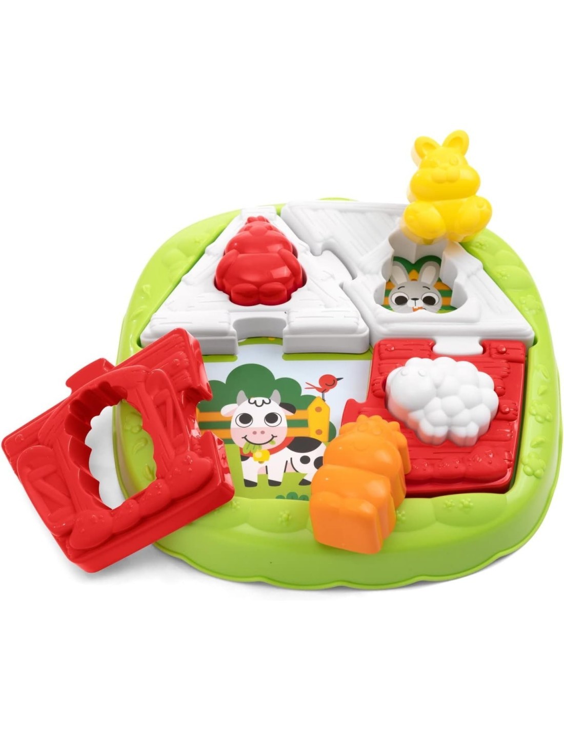 Chicco Puzzle della Fattoria 2in1 - Gioco Educativo con Forme Incastro e Puzzle per Bambini 10 Mesi - 3 Anni