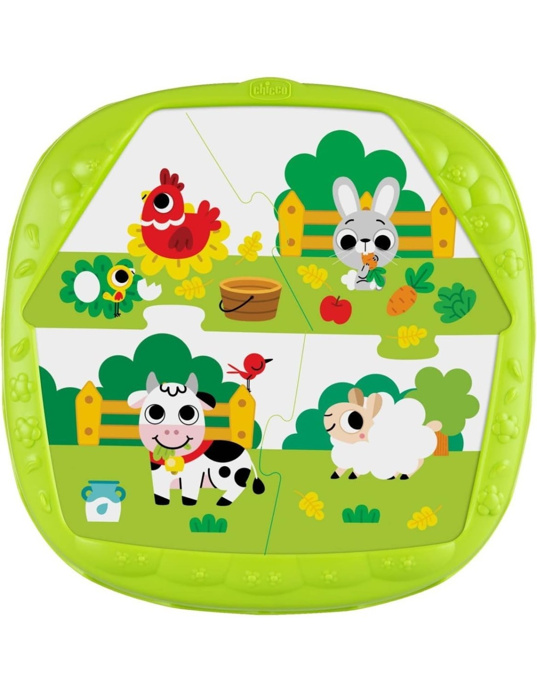 Chicco Puzzle della Fattoria 2in1 - Gioco Educativo con Forme Incastro e Puzzle per Bambini 10 Mesi - 3 Anni