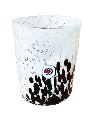 BICCHIERE MURANO BIANCO/NERO su TreG Ingrosso