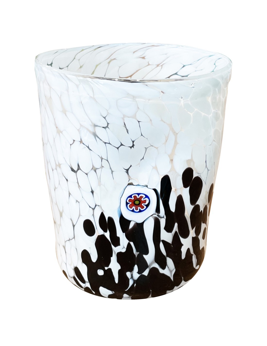 BICCHIERE MURANO BIANCO/NERO su TreG Ingrosso