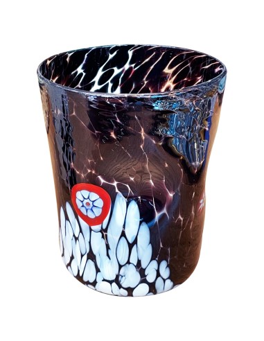 BICCHIERE MURANO NERO/BIANCO su TreG Ingrosso