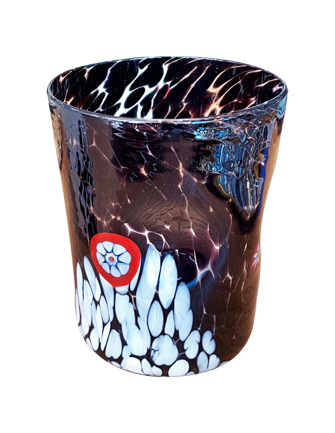 BICCHIERE MURANO NERO/BIANCO su TreG Ingrosso