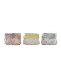 CESTINO PC193041 COTONE 16X16X11CM ASSORTITO su TreG Ingrosso