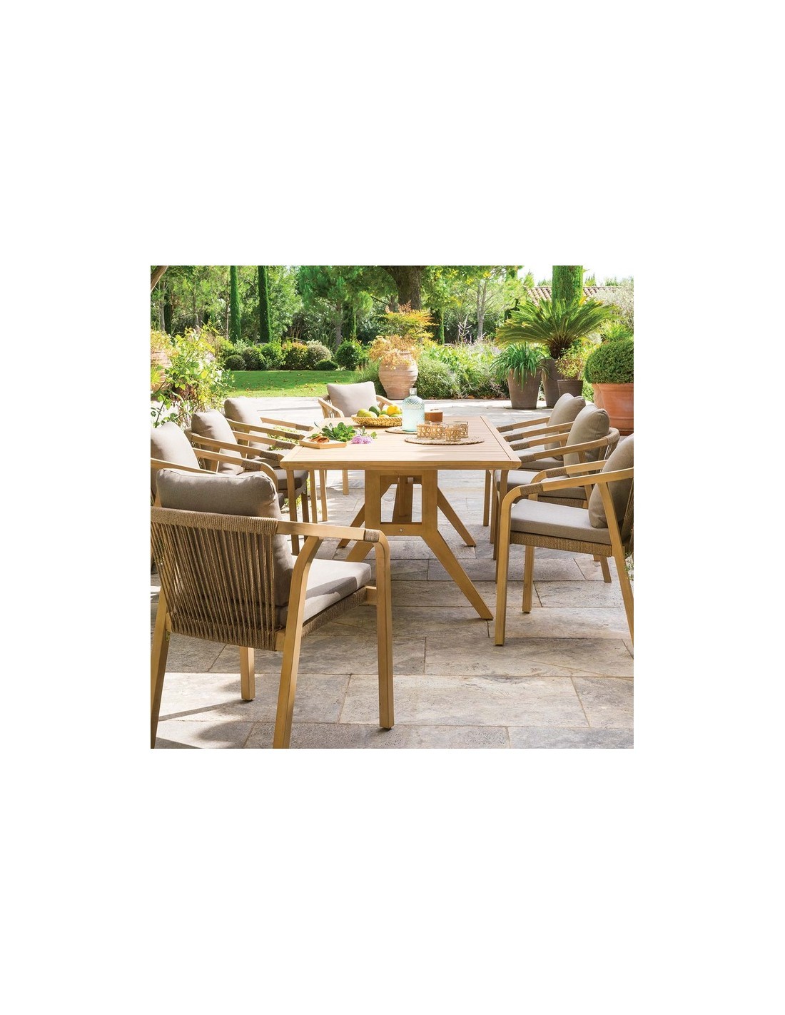 TAVOLO 171145 PAPUASIA 220X100X75CM LEGNO su TreG Ingrosso