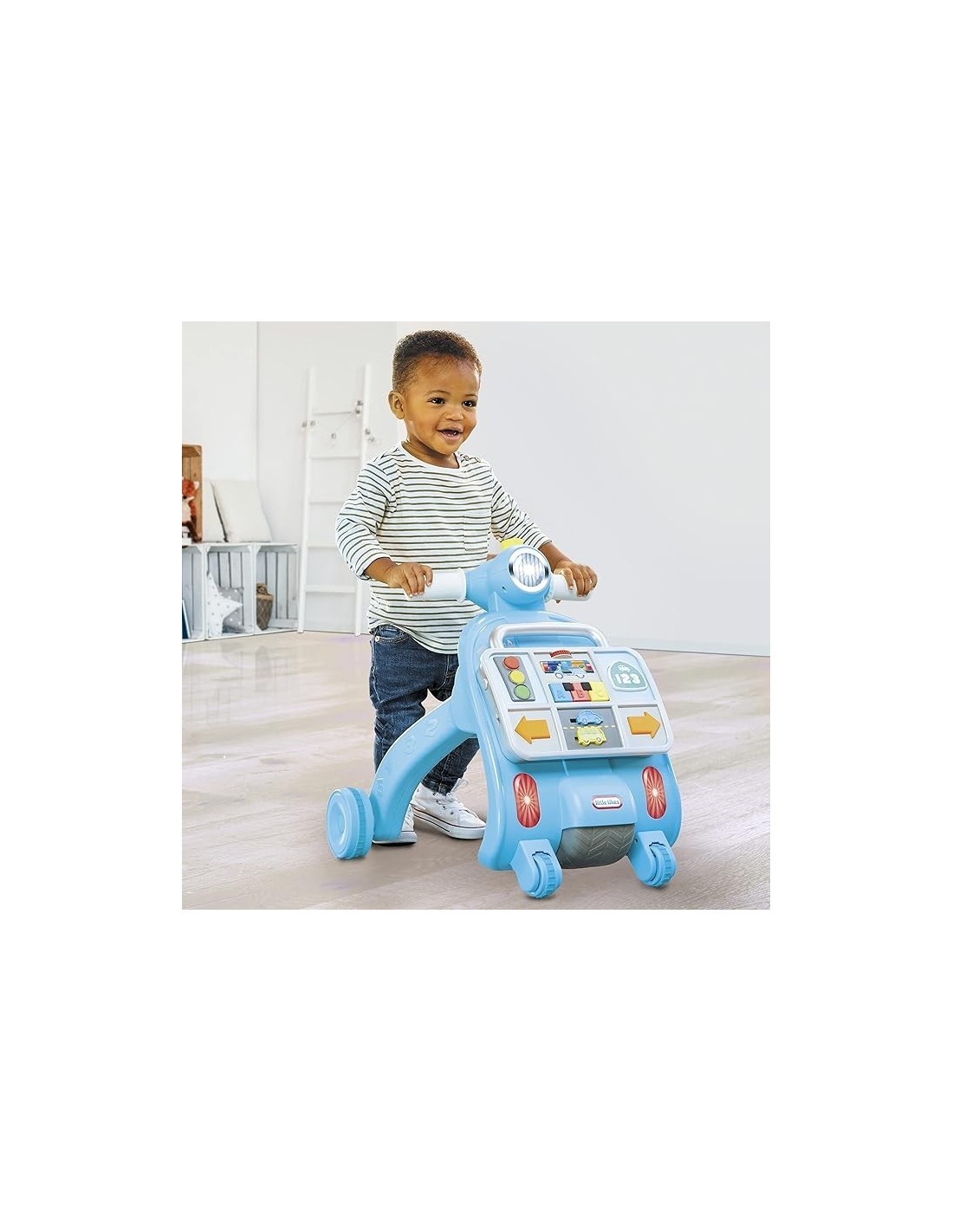 Little Tikes Learn & Play Girello, Effetti Sonori, Pannello Attività Staccabile, Tema Guida, Batterie Incluse, Età: 9-36 Mesi