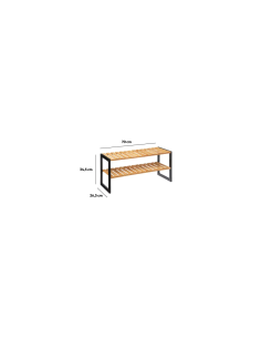 SCARPIERA 167879 BAMBOO 70X26X35CM 2 PIANI su TreG Ingrosso 2