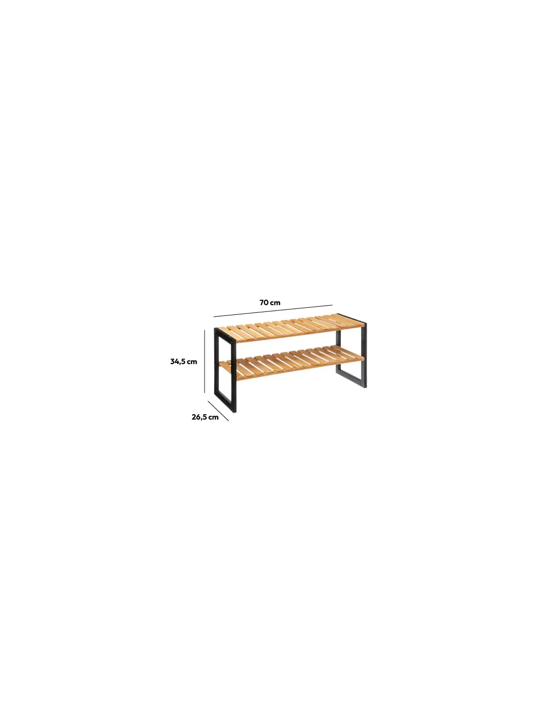 SCARPIERA 167879 BAMBOO 70X26X35CM 2 PIANI su TreG Ingrosso