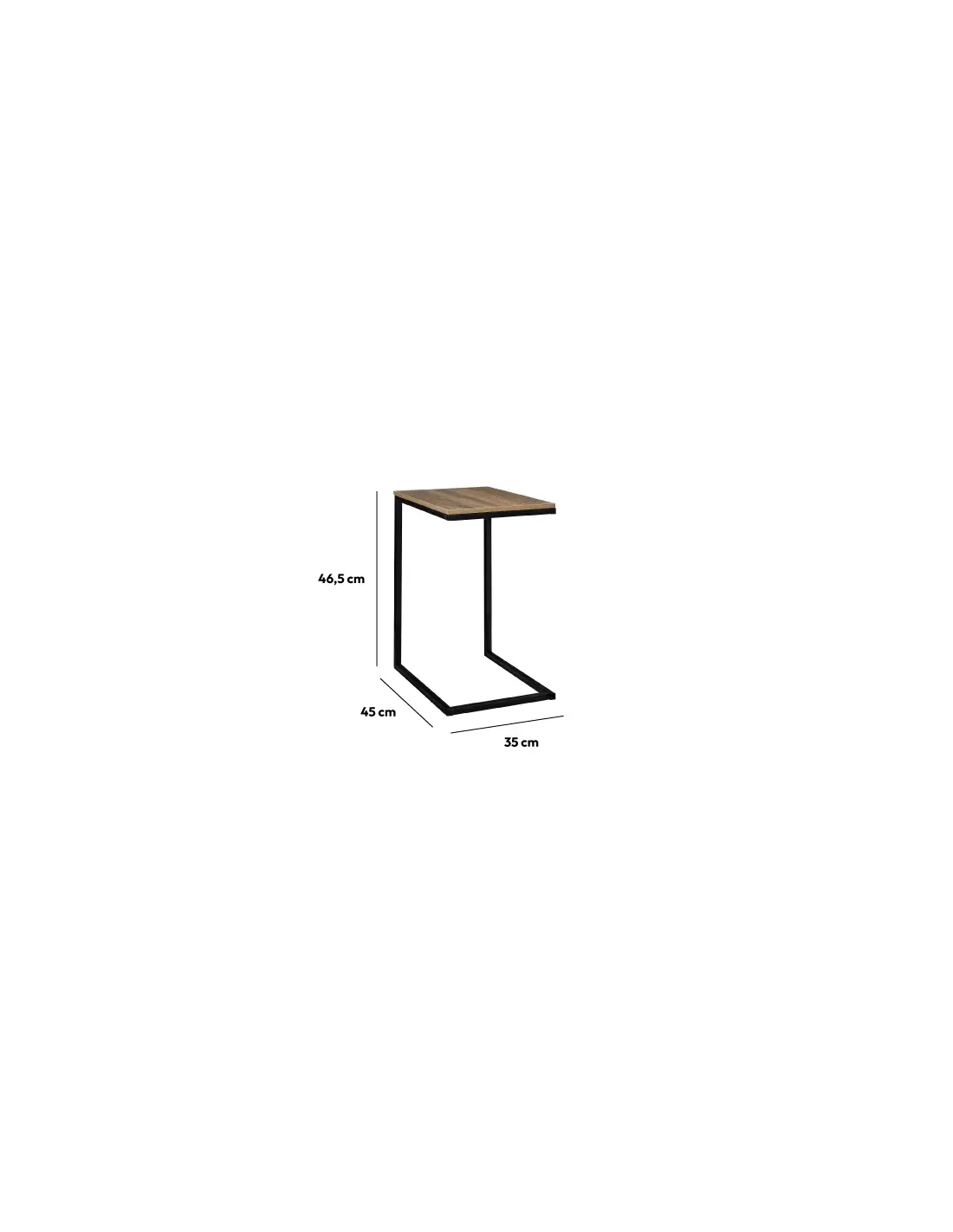 TAVOLINO 181281 METALLO/LEGNO 45X35X66CM su TreG Ingrosso