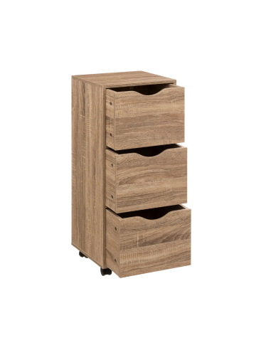 CASSETTIERA 181284 3 CASSETTI MDF 33X29X80CM NATURALE su TreG Ingrosso