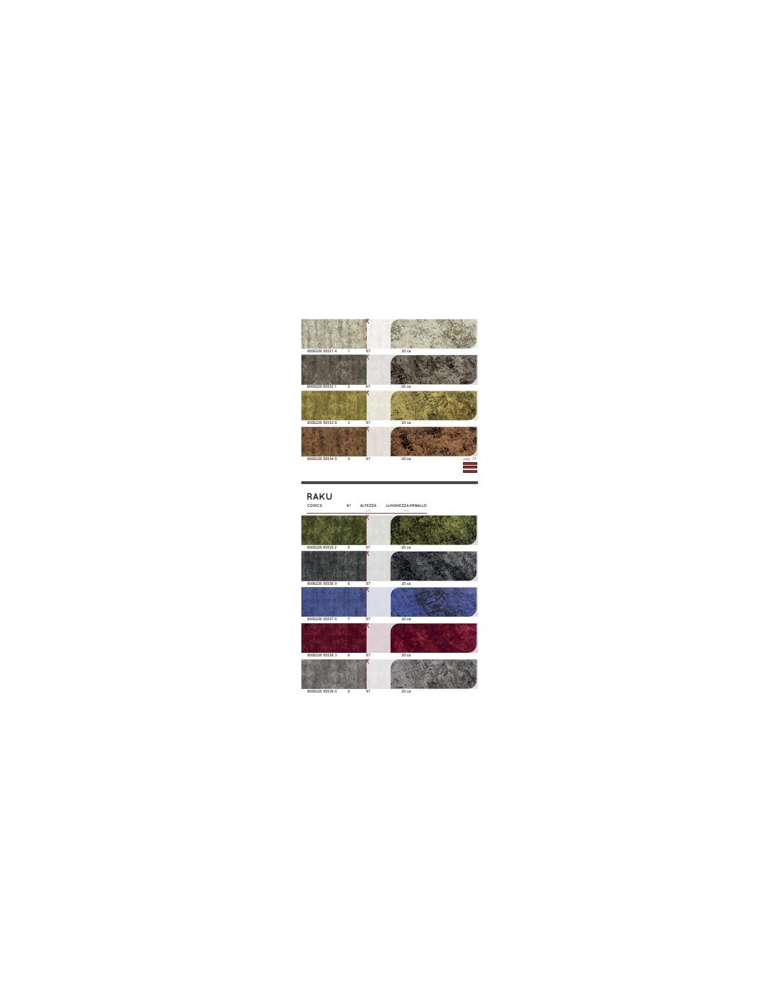 ML TAPPETO RAKU 67CM DECORI ASSORTITI su TreG Ingrosso