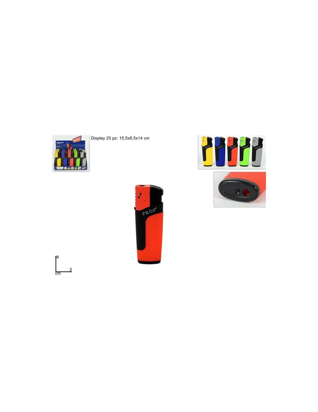 ACCENDINO 05842 ANTIVENTO BICOLORE ASSORTITO su TreG Ingrosso