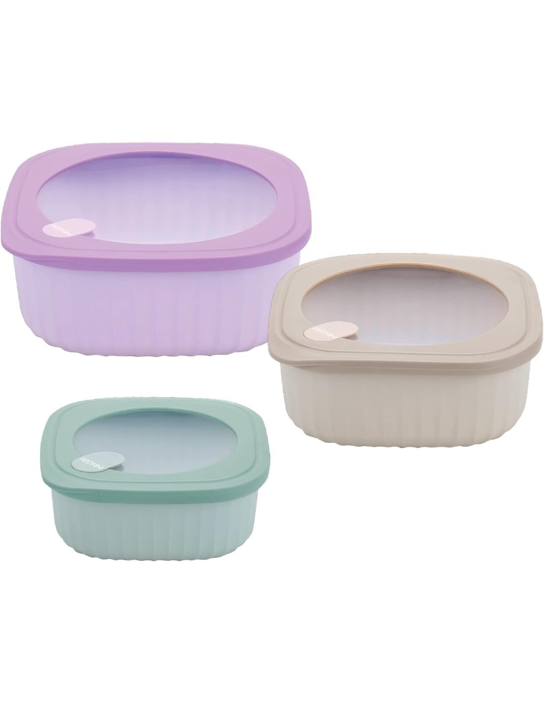 SET 3 CONTENITORI 04GD267 QUADRATI CHIUSURA ERMETICA su TreG Ingrosso