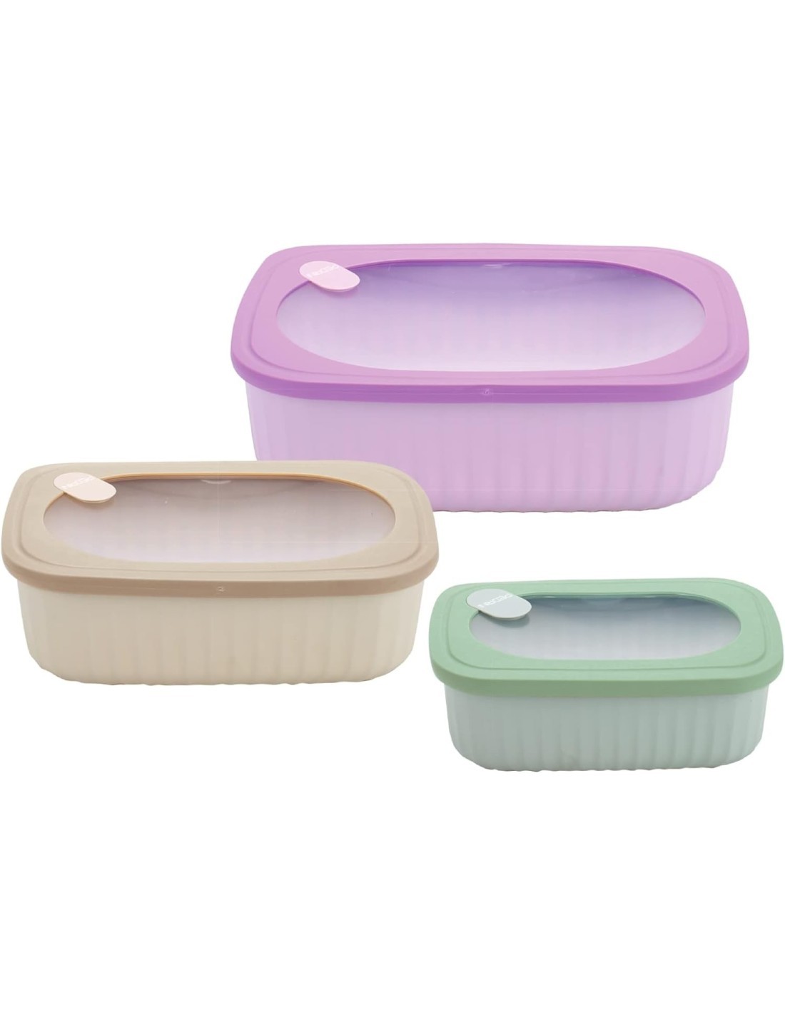 SET 3 CONTENITORI 04GD268 RETTANG CHIUSURA ERMETICA su TreG Ingrosso