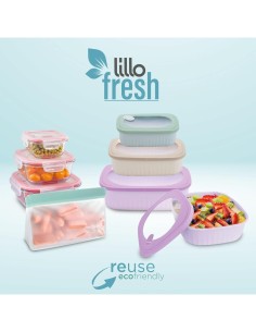 SET 3 CONTENITORI 04GD268 RETTANG CHIUSURA ERMETICA su TreG Ingrosso