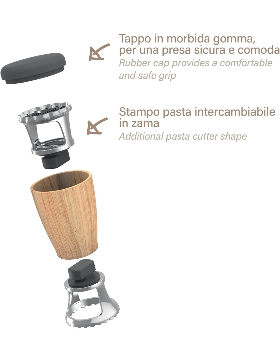 TAGLIAPASTA 04GD251 FORMA RAVIOLO 2 IN 1 su TreG Ingrosso