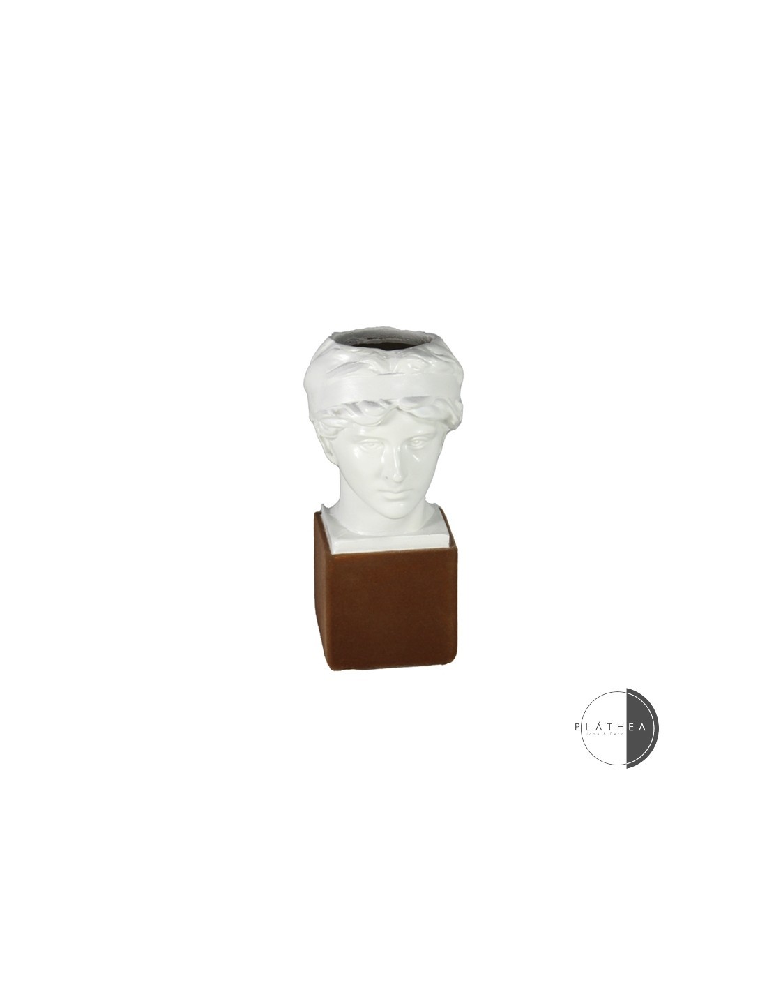 TESTA BIANCA PORTAFIORE H17CM RESINA