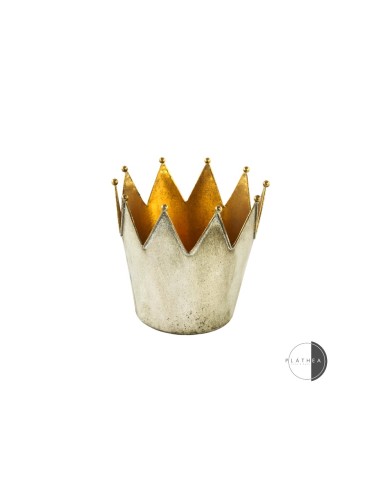 CORONA ARGENTO/ORO D16X15CM METALLO su TreG Ingrosso