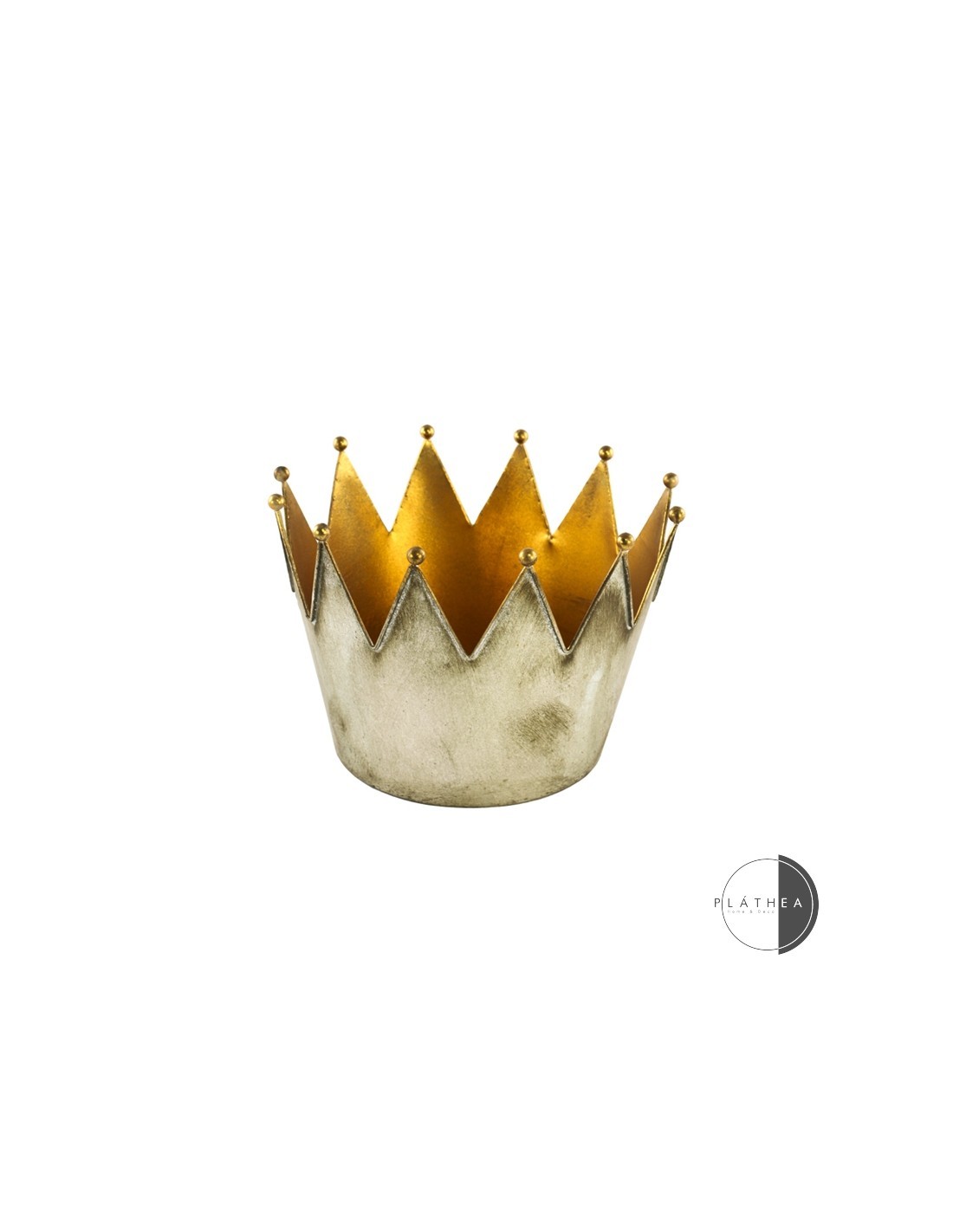 CORONA ARGENTO/ORO D25X25CM METALLO su TreG Ingrosso