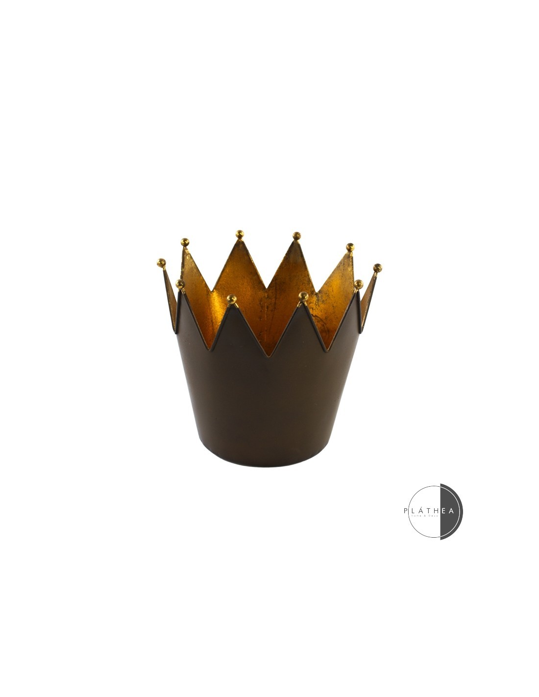 CORONA RUGGINE/ORO D16X15CM METALLO su TreG Ingrosso