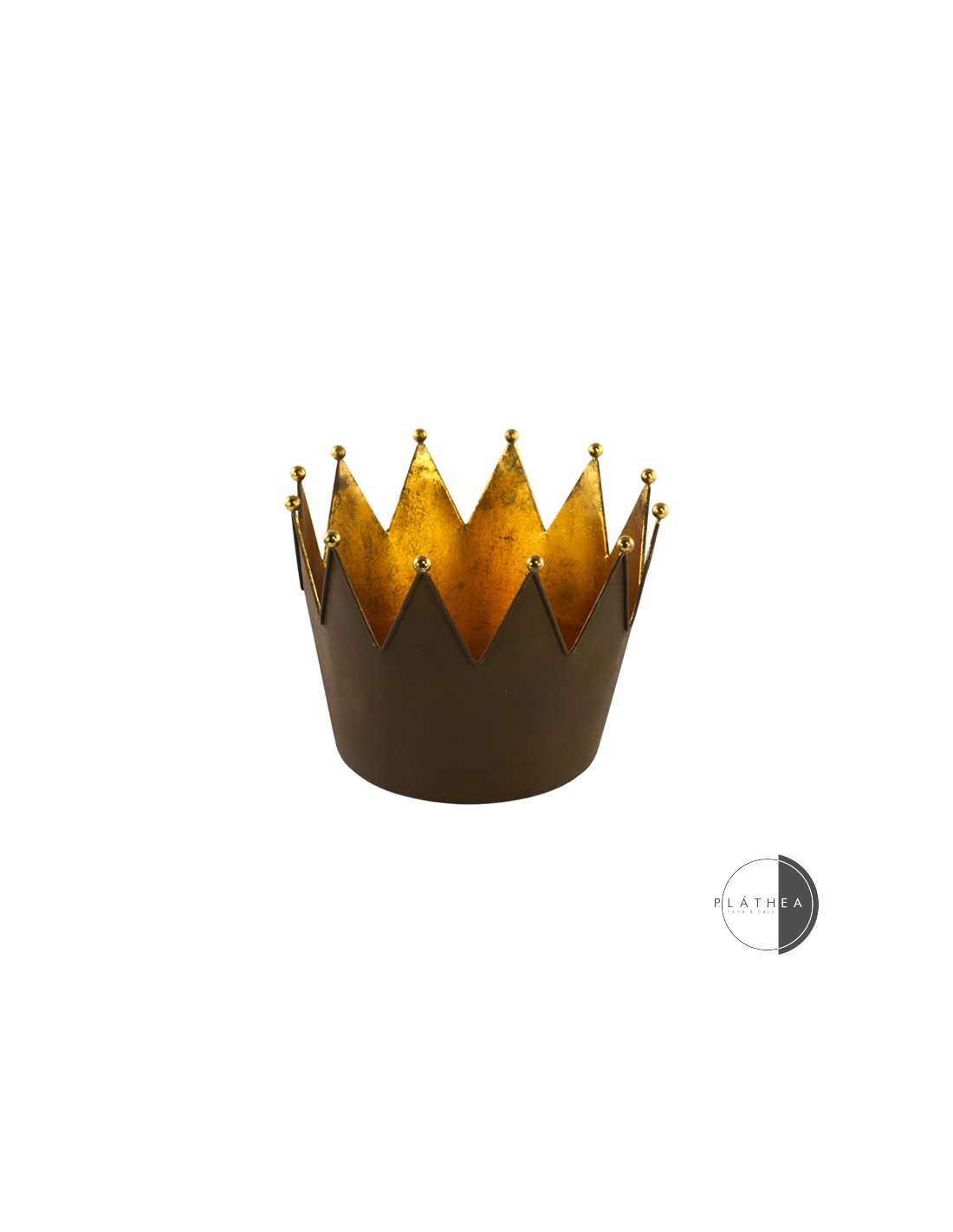 CORONA RUGGINE/ORO D20X20CM METALLO su TreG Ingrosso