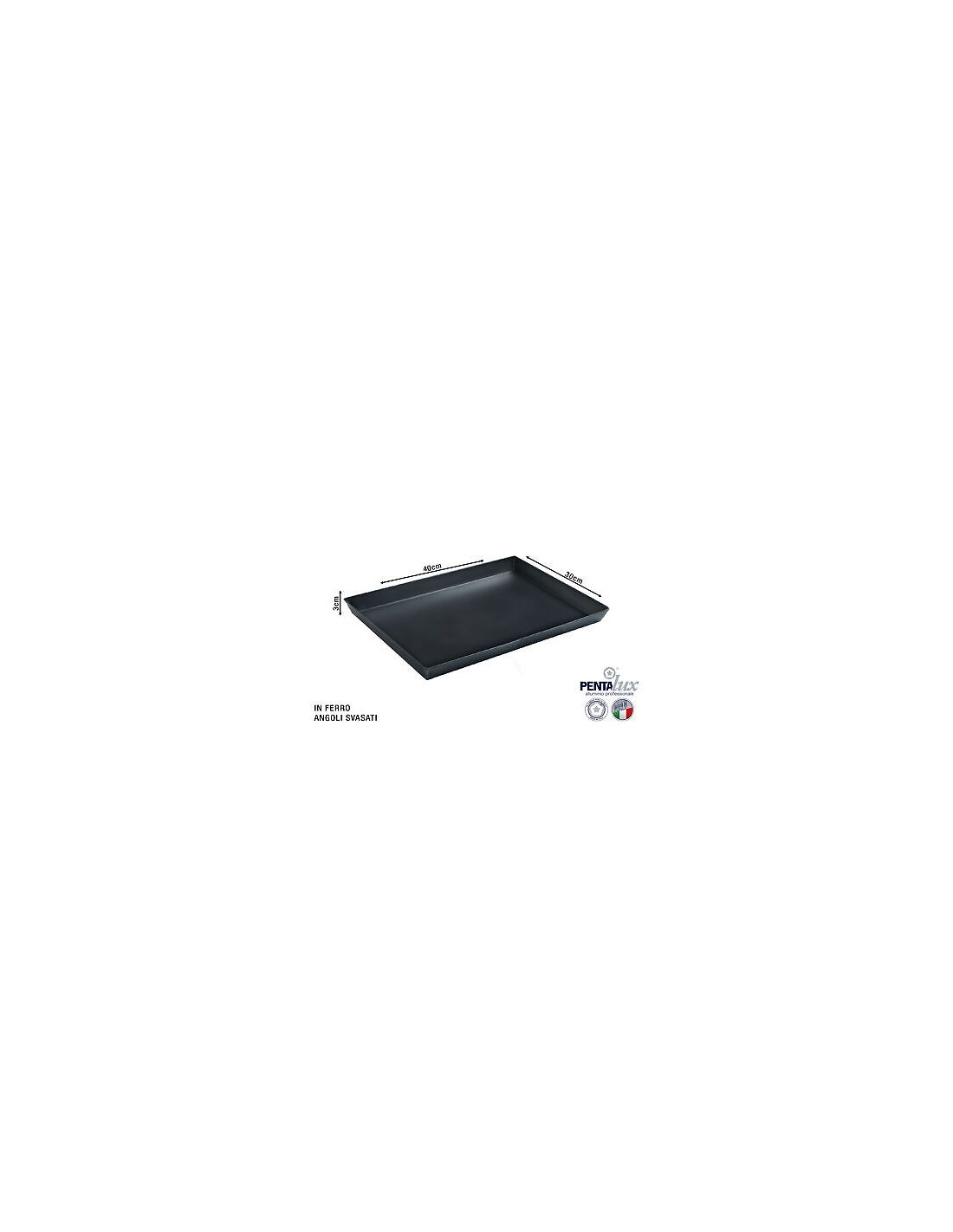 TEGLIA LAMIERA 70023 BLU 40X30X3CM su TreG Ingrosso