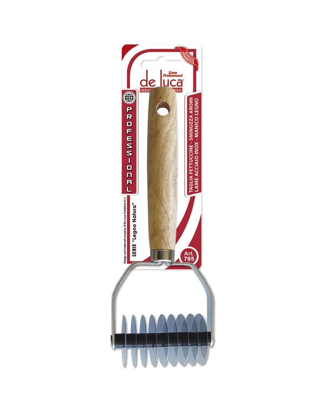 785 TAGLIA FETTUCCINE INOX MANICO LEGNO su TreG Ingrosso